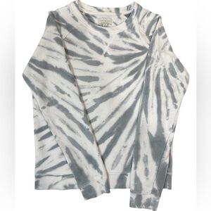 Lucky Brand 100% Cotton Gray Tie Dye Pullover Size Small